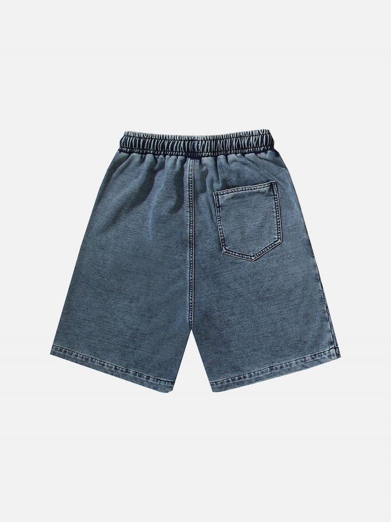 Short Aelfric Eden Drawstring Washed Bleu | RQK-41180263